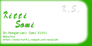 kitti somi business card